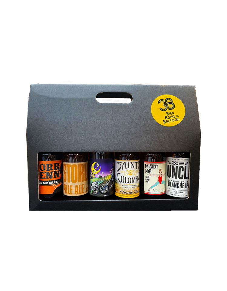 Coffret composé Valisette noire 6 Bières de 33cl