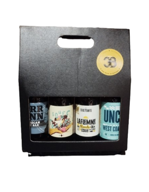 Coffret composé Valisette noire 4 Bières de 33cl