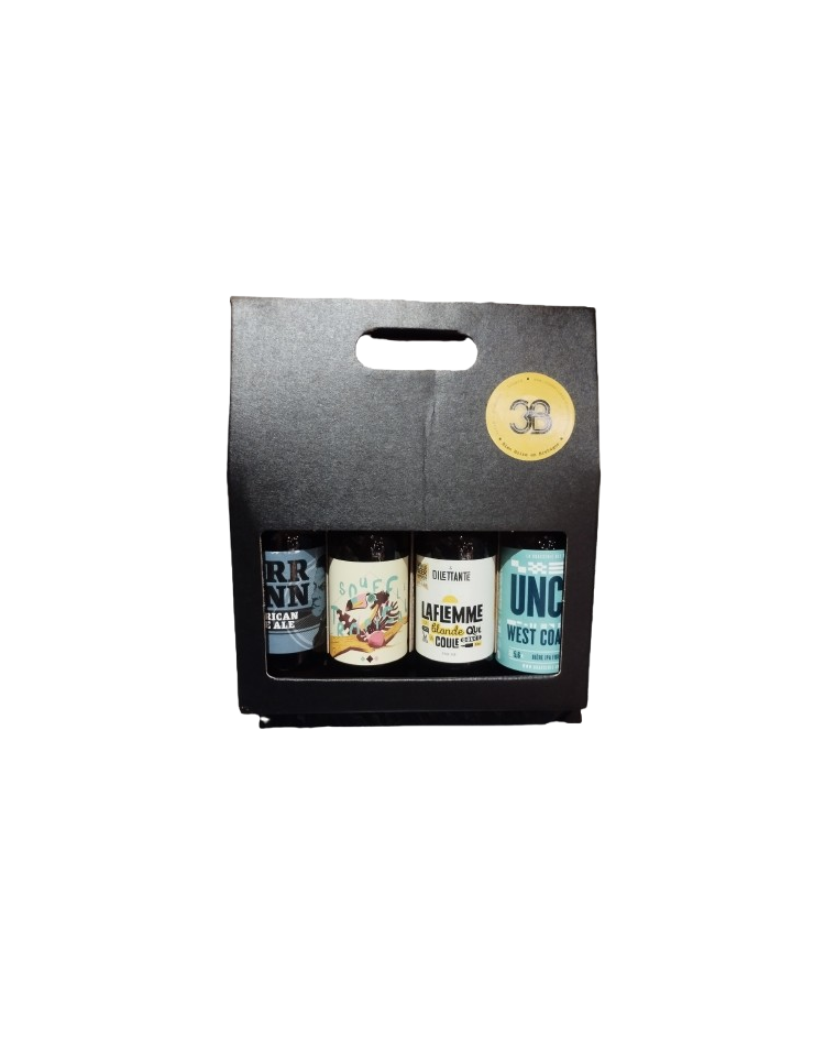 Coffret composé Valisette noire 4 Bières de 33cl